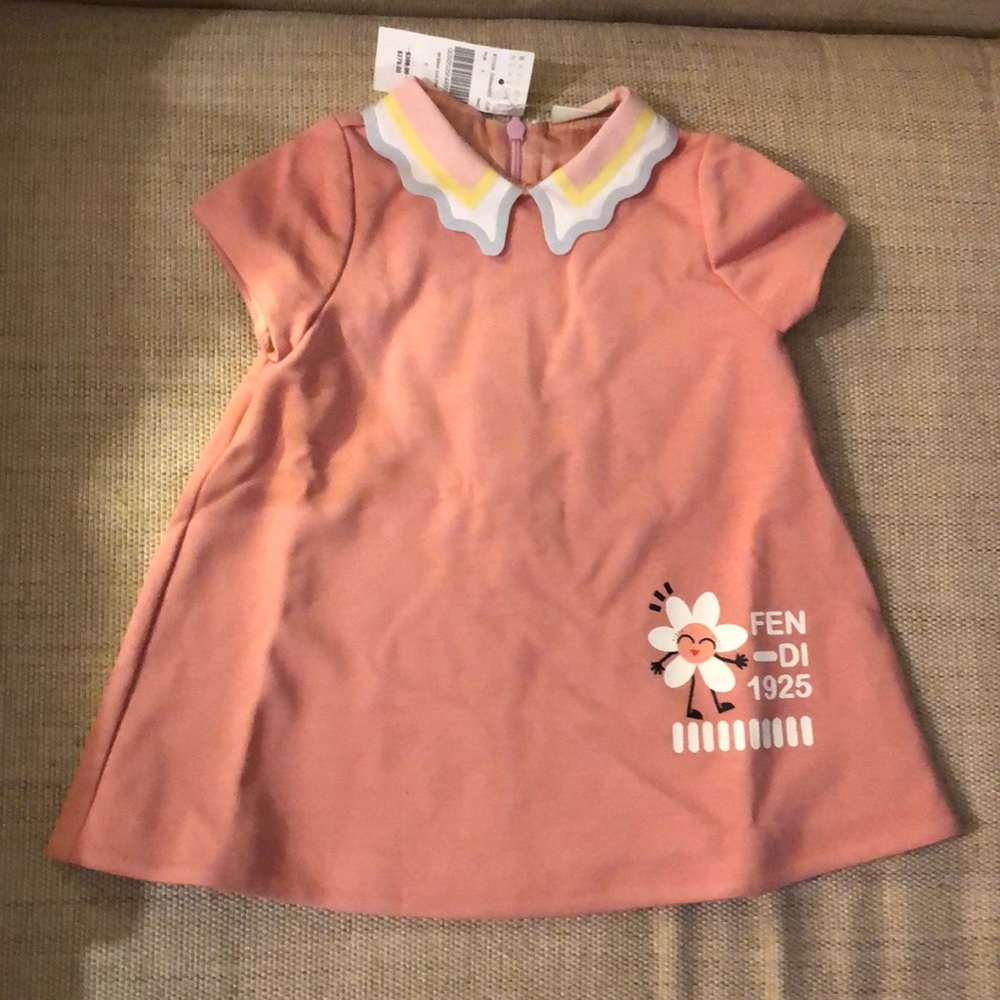 Fendi Girls Pink Dress 6 month